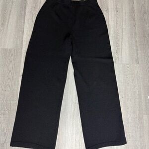 St. John Black Knit wide leg pant  10